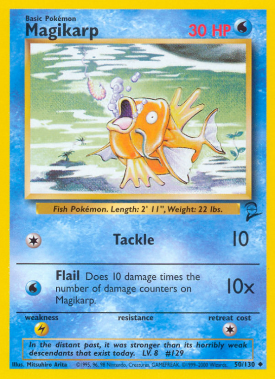 Magikarp 50/130 Base Base Set 2
