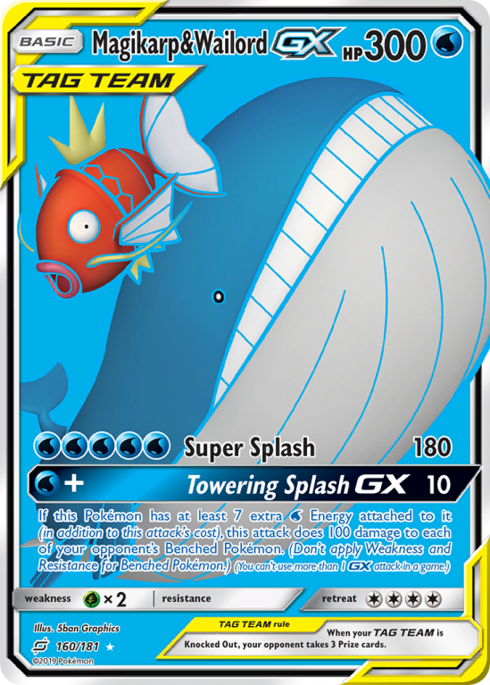 Magikarp & Wailord-GX 160/181 Sun & Moon Team Up