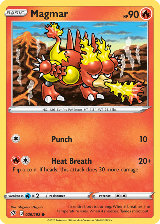 Magmar 29/192 Sword & Shield Rebel Clash