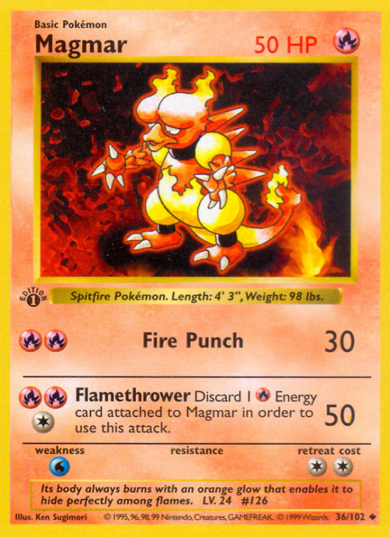 Magmar 36/102 Base Base Set