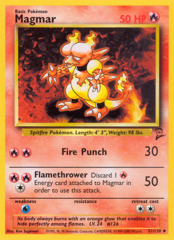 Magmar 51/130 Base Base Set 2