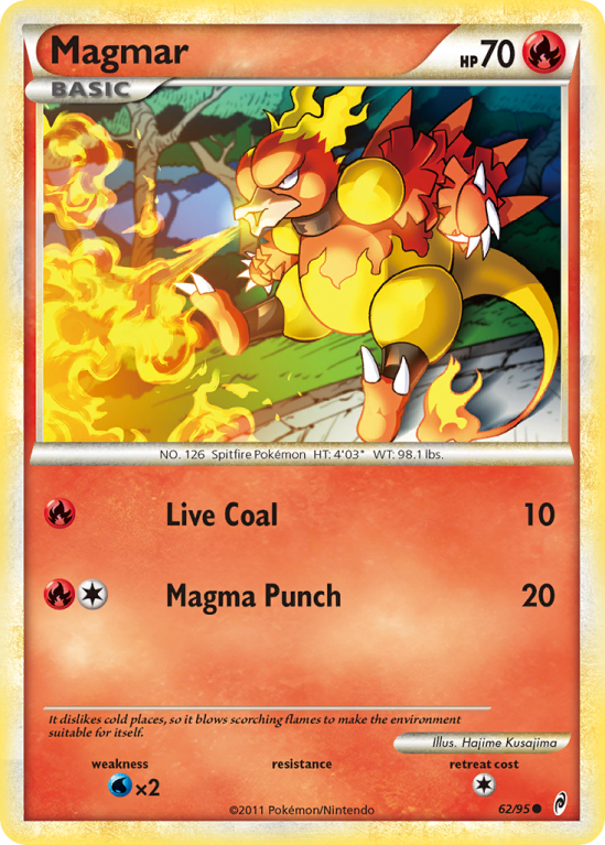 Magmar 62/106 HeartGold & SoulSilver Call of Legends