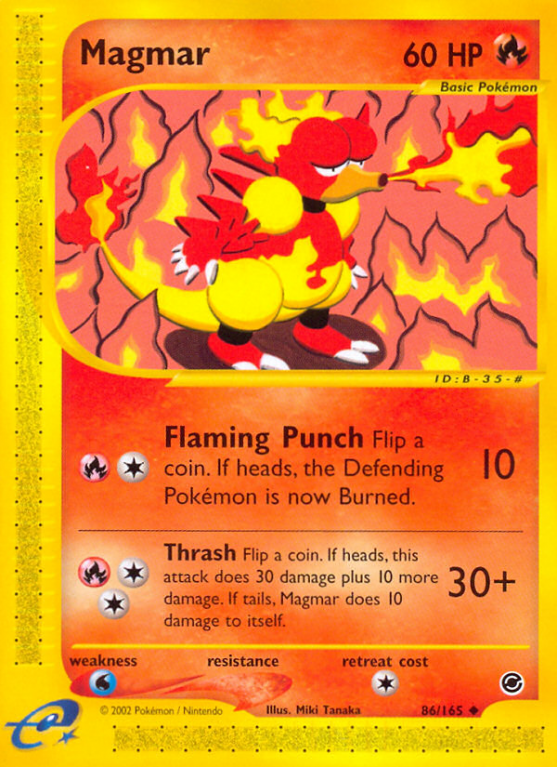 Magmar 86/165 E-Card Expedition Base Set
