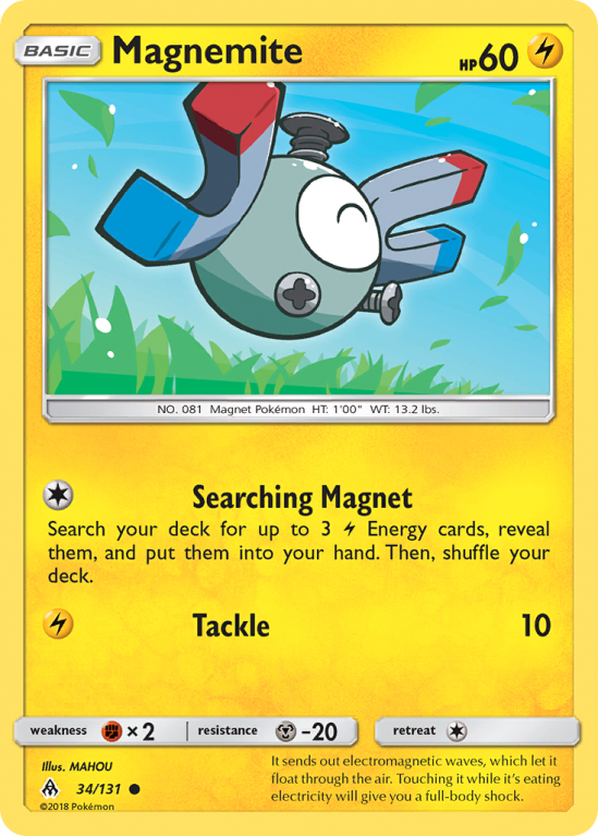 Magnemite 34/131 Sun & Moon Forbidden Light