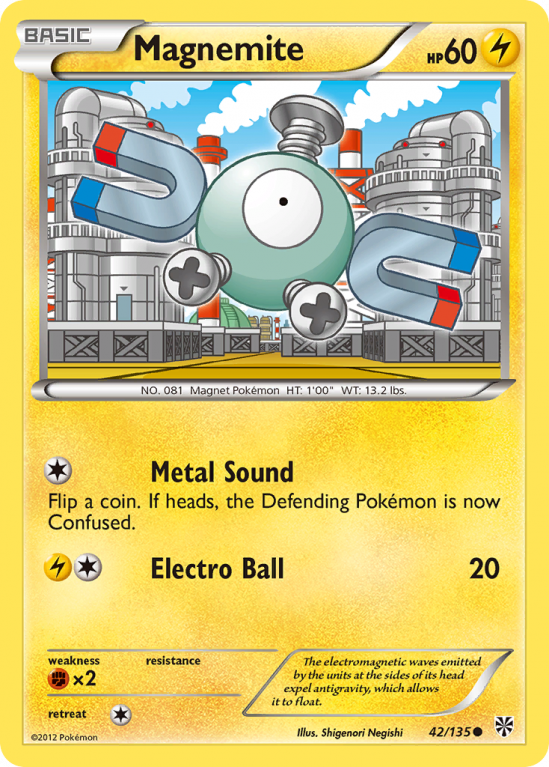 Magnemite 42/135 Black & White Plasma Storm
