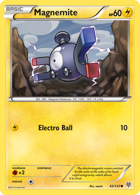 Magnemite 43/135 Black & White Plasma Storm