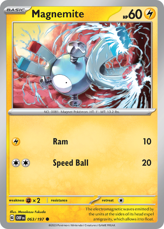 Magnemite 63/197 Scarlet & Violet Obsidian Flames