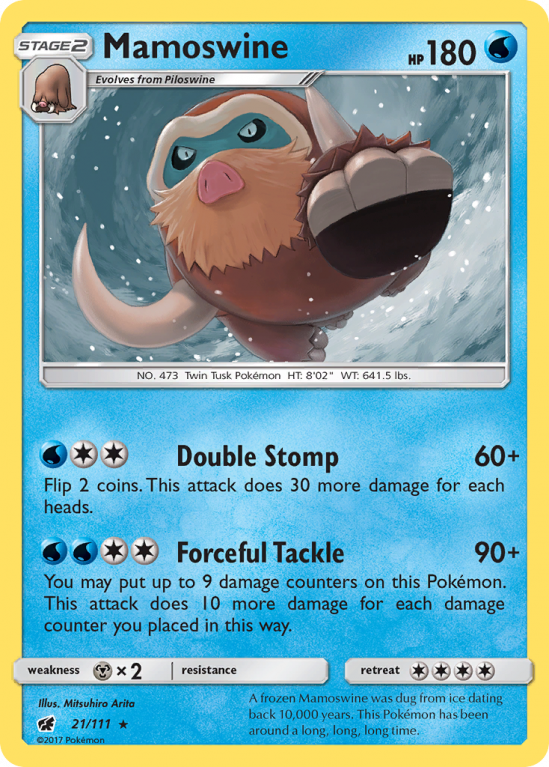 Mamoswine 21/111 Sun & Moon Crimson Invasion