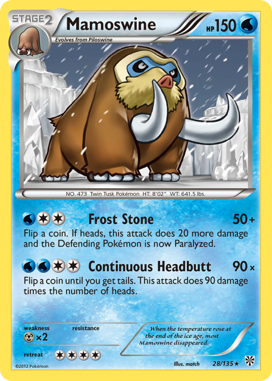 Mamoswine 28/135 Black & White Plasma Storm