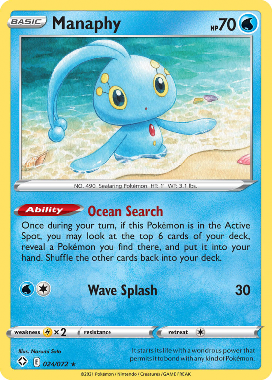Manaphy 24/72 Sword & Shield Shining Fates