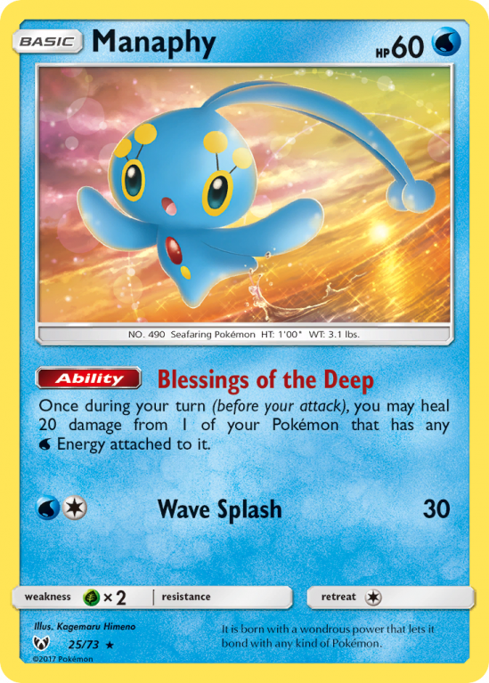 Manaphy 25/73 Sun & Moon Shining Legends