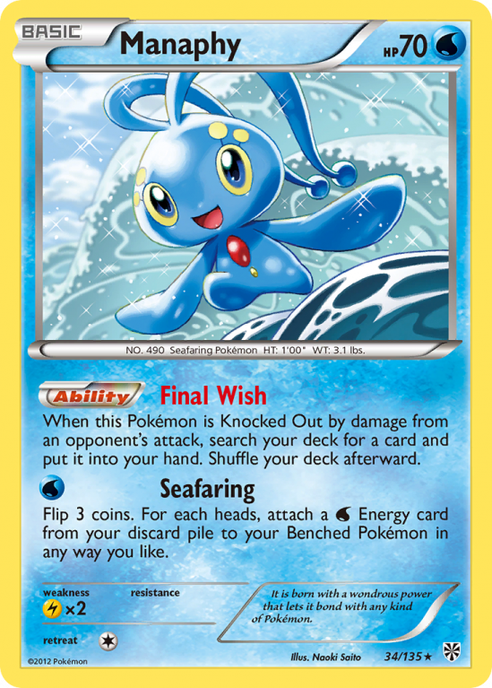 Manaphy 34/135 Black & White Plasma Storm