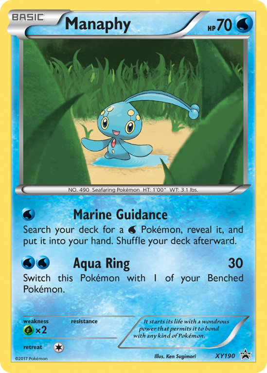 Manaphy XY190/183 XY XY Black Star Promos