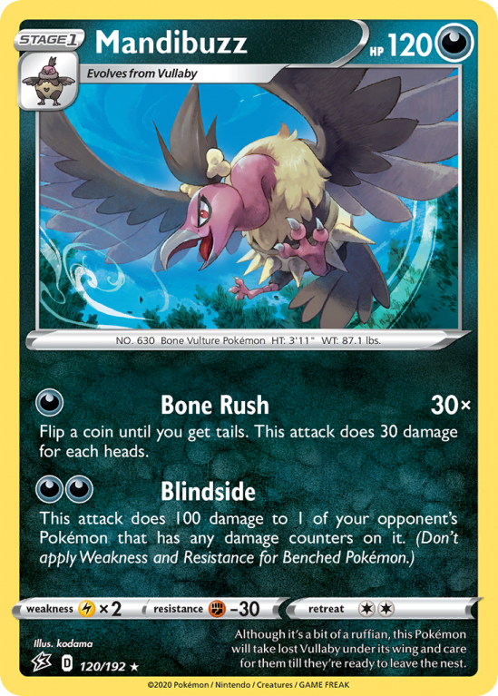 Mandibuzz 120/192 Sword & Shield Rebel Clash