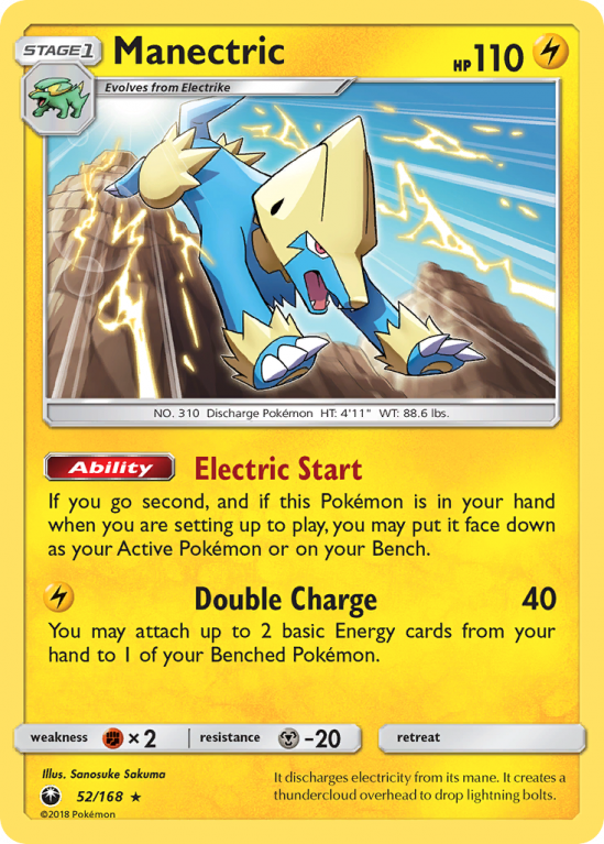 Manectric 52/168 Sun & Moon Celestial Storm