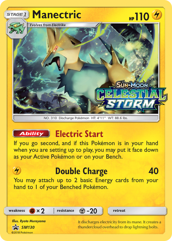 Manectric SM130/156 Sun & Moon SM Black Star Promos