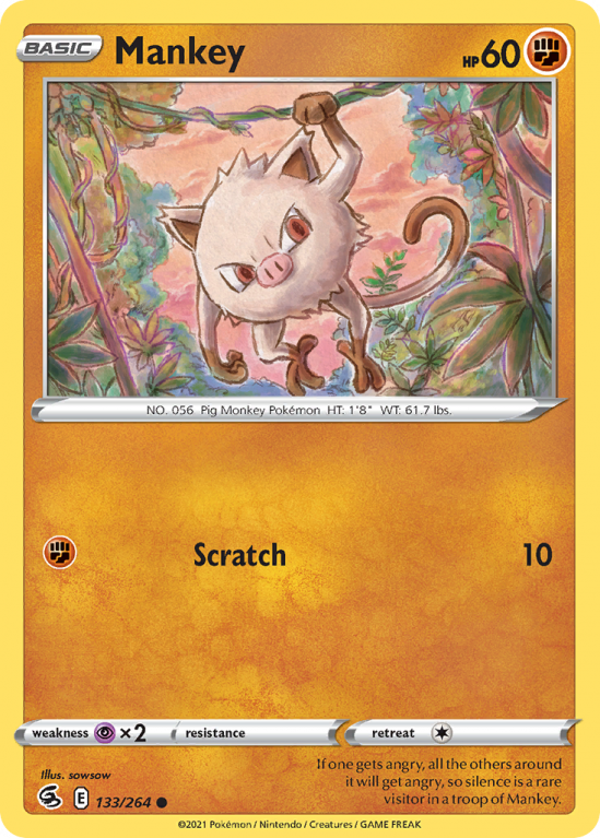Mankey 133/264 Sword & Shield Fusion Strike