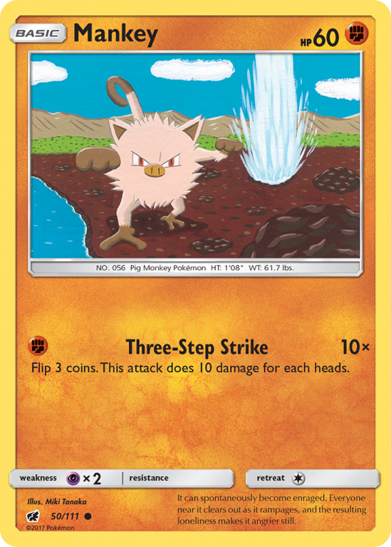 Mankey 50/111 Sun & Moon Crimson Invasion