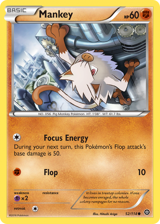 Mankey 52/114 XY Steam Siege