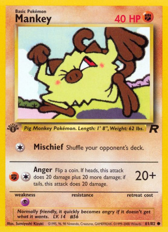 Mankey 61/83 Base Team Rocket