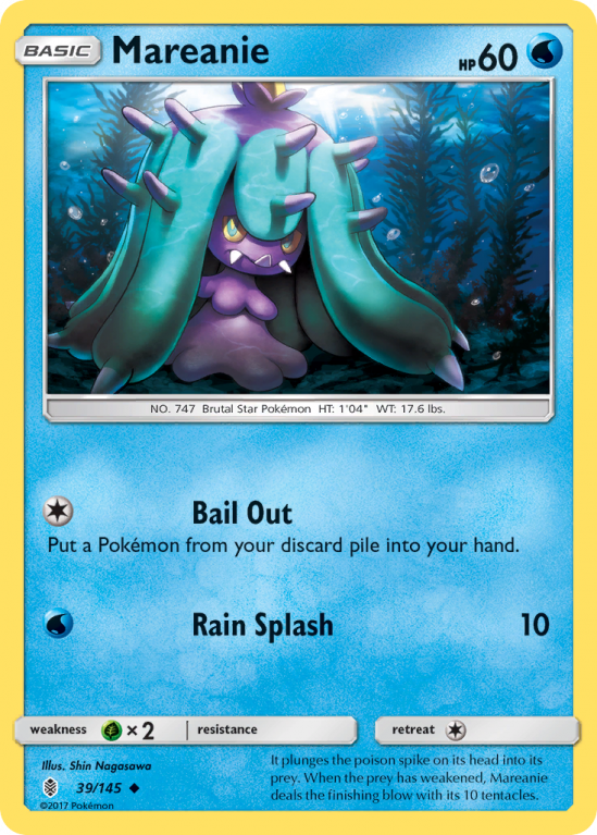 Mareanie 39/145 Sun & Moon Guardians Rising