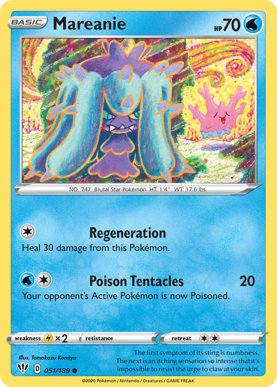 Mareanie 51/189 Sword & Shield Darkness Ablaze
