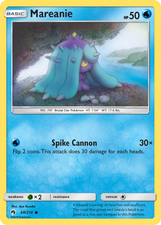 Mareanie 68/214 Sun & Moon Lost Thunder