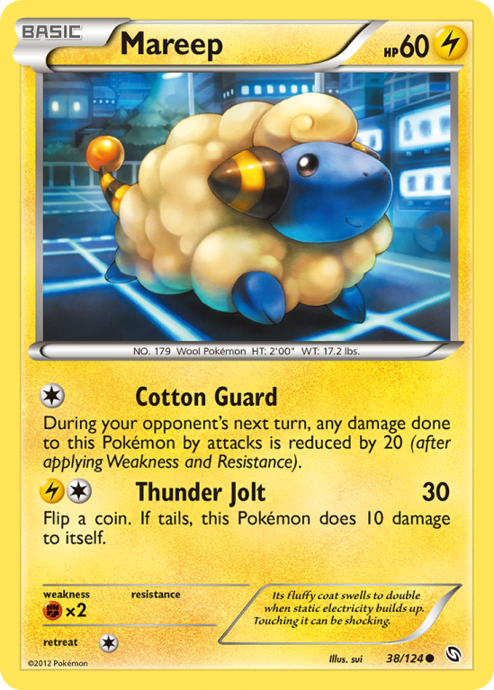 Mareep 38/124 Black & White Dragons Exalted