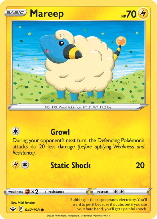 Mareep 47/198 Sword & Shield Chilling Reign
