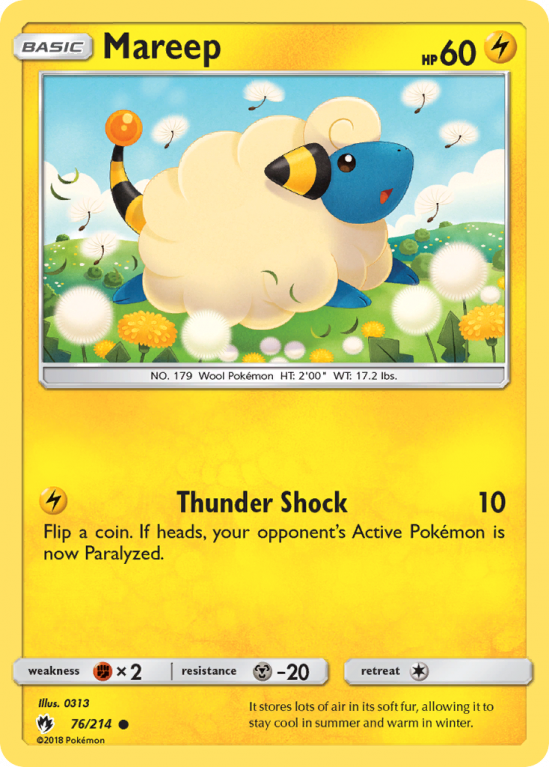 Mareep 76/214 Sun & Moon Lost Thunder