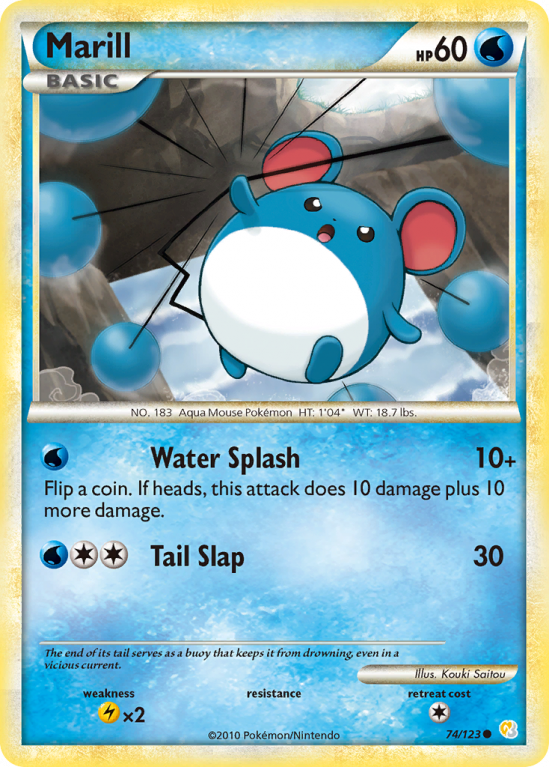 Marill 74/123 HeartGold & SoulSilver HeartGold & SoulSilver