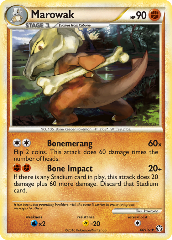 Marowak 44/102 HeartGold & SoulSilver HS—Triumphant