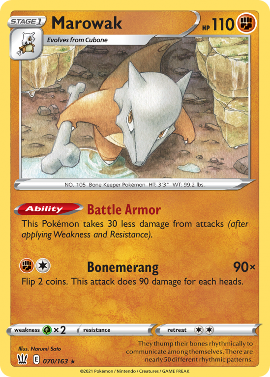 Marowak 70/163 Sword & Shield Battle Styles