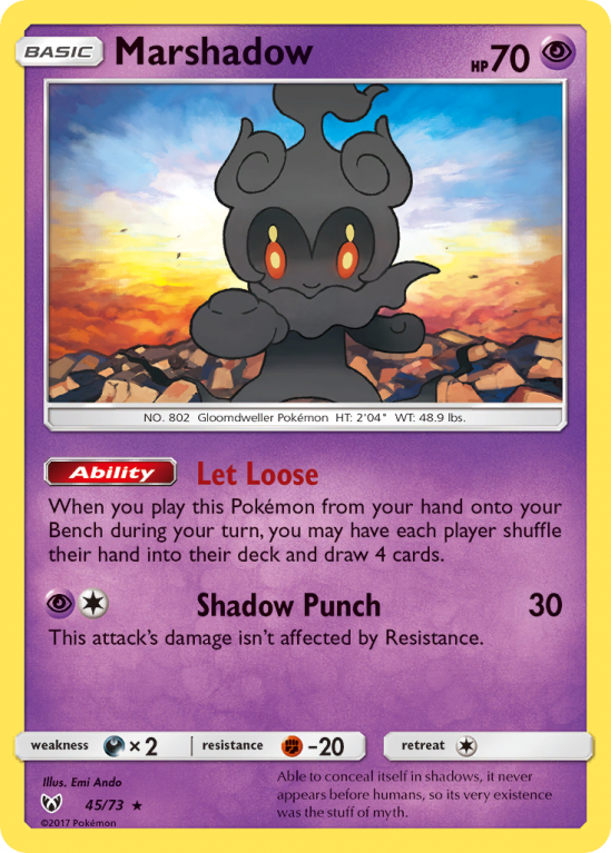 Marshadow 45/73 Sun & Moon Shining Legends