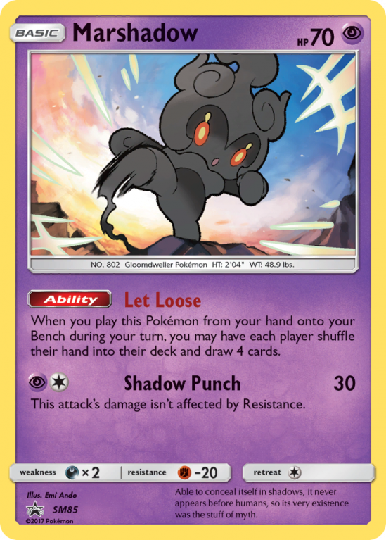 Marshadow SM85/156 Sun & Moon SM Black Star Promos