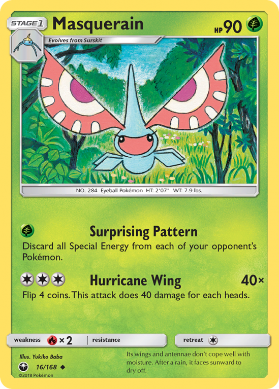 Masquerain 16/168 Sun & Moon Celestial Storm