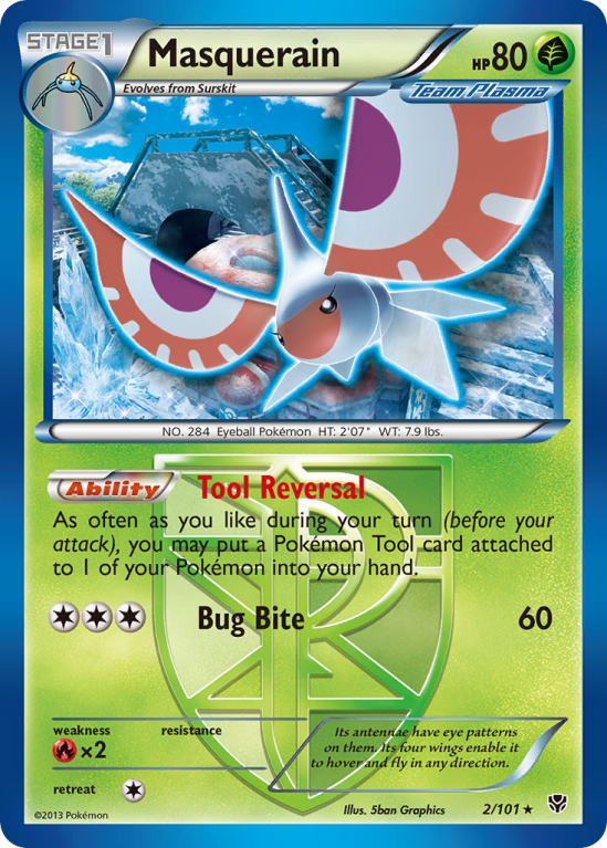 Masquerain 2/101 Black & White Plasma Blast