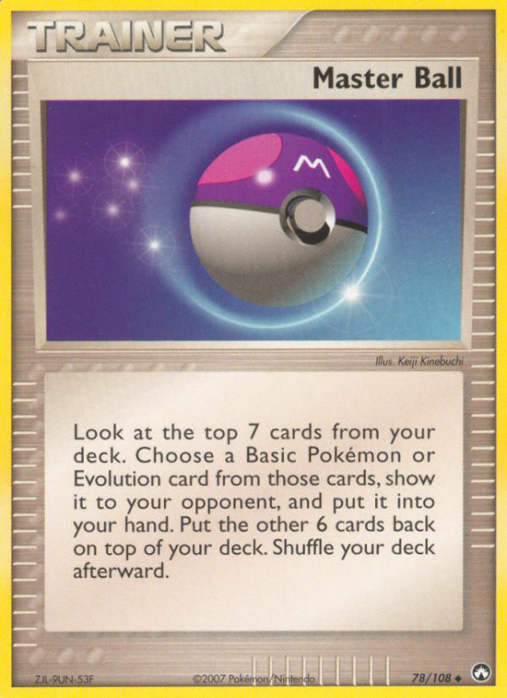 Master Ball 78/108 EX Power Keepers