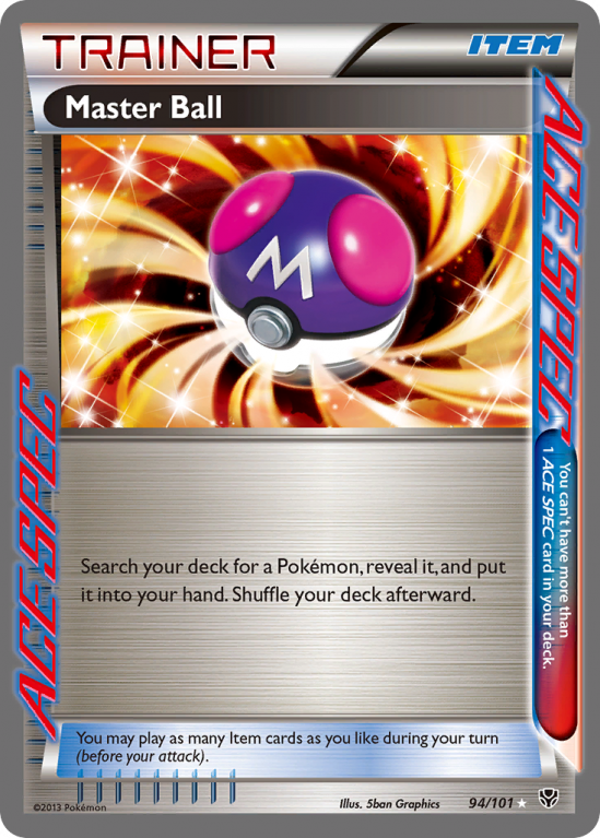 Master Ball 94/101 Black & White Plasma Blast