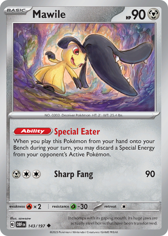 Mawile 143/197 Scarlet & Violet Obsidian Flames