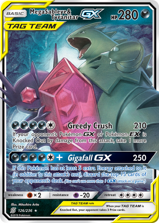 Mega Sableye & Tyranitar-GX 126/236 Sun & Moon Unified Minds
