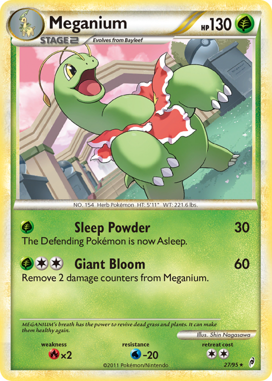 Meganium 27/106 HeartGold & SoulSilver Call of Legends