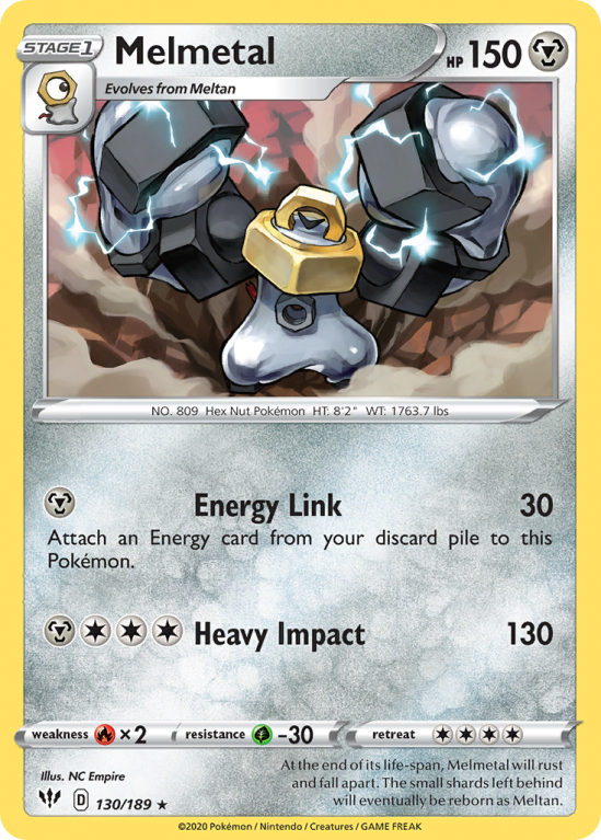 Melmetal 130/189 Sword & Shield Darkness Ablaze