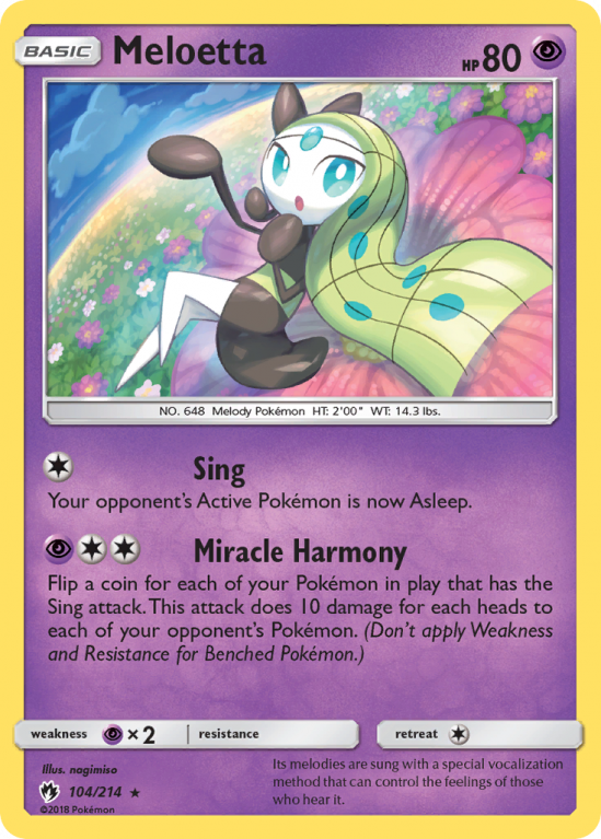 Meloetta 104/214 Sun & Moon Lost Thunder