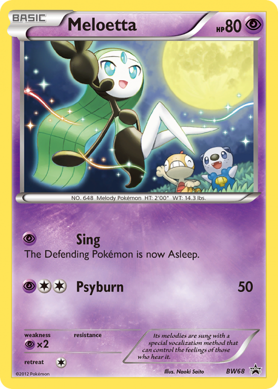 Meloetta BW68/101 Black & White BW Black Star Promos
