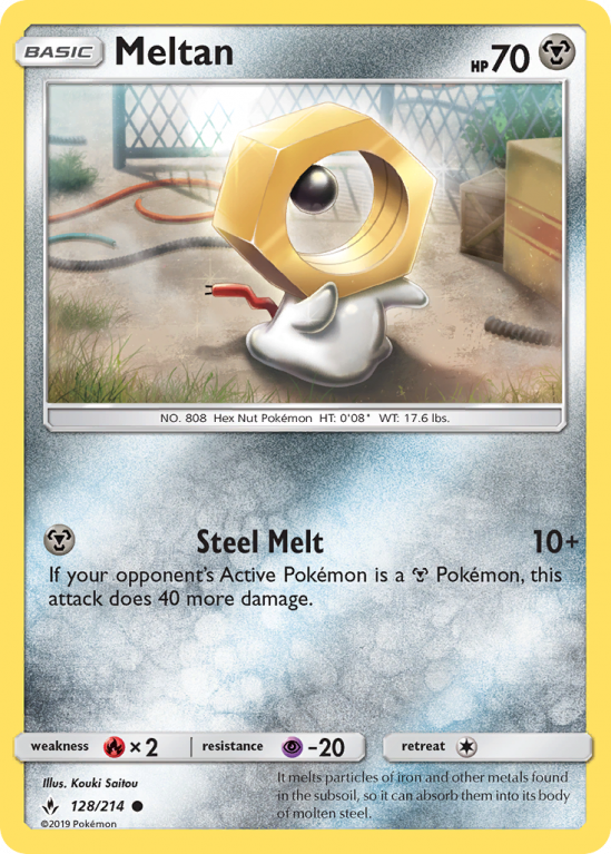 Meltan 128/214 Sun & Moon Unbroken Bonds