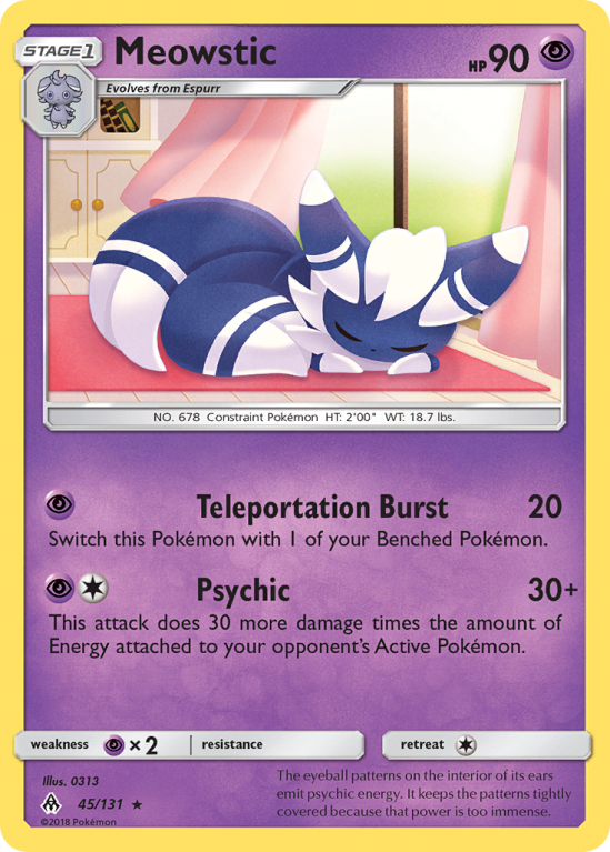 Meowstic 45/131 Sun & Moon Forbidden Light