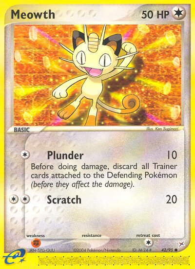 Meowth 42/95 EX Team Magma vs Team Aqua