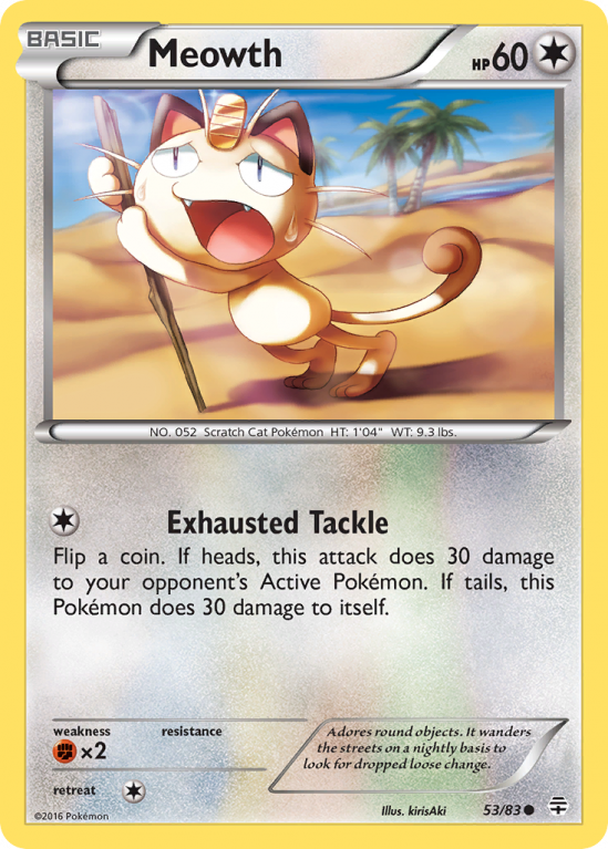 Meowth 53/115 XY Generations