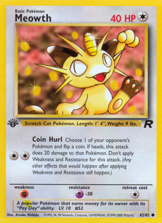 Meowth 62/83 Base Team Rocket